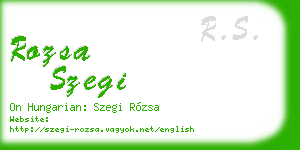 rozsa szegi business card